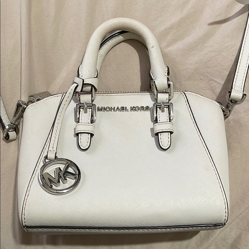 Michael Kors xsmall Ciara White Handbag